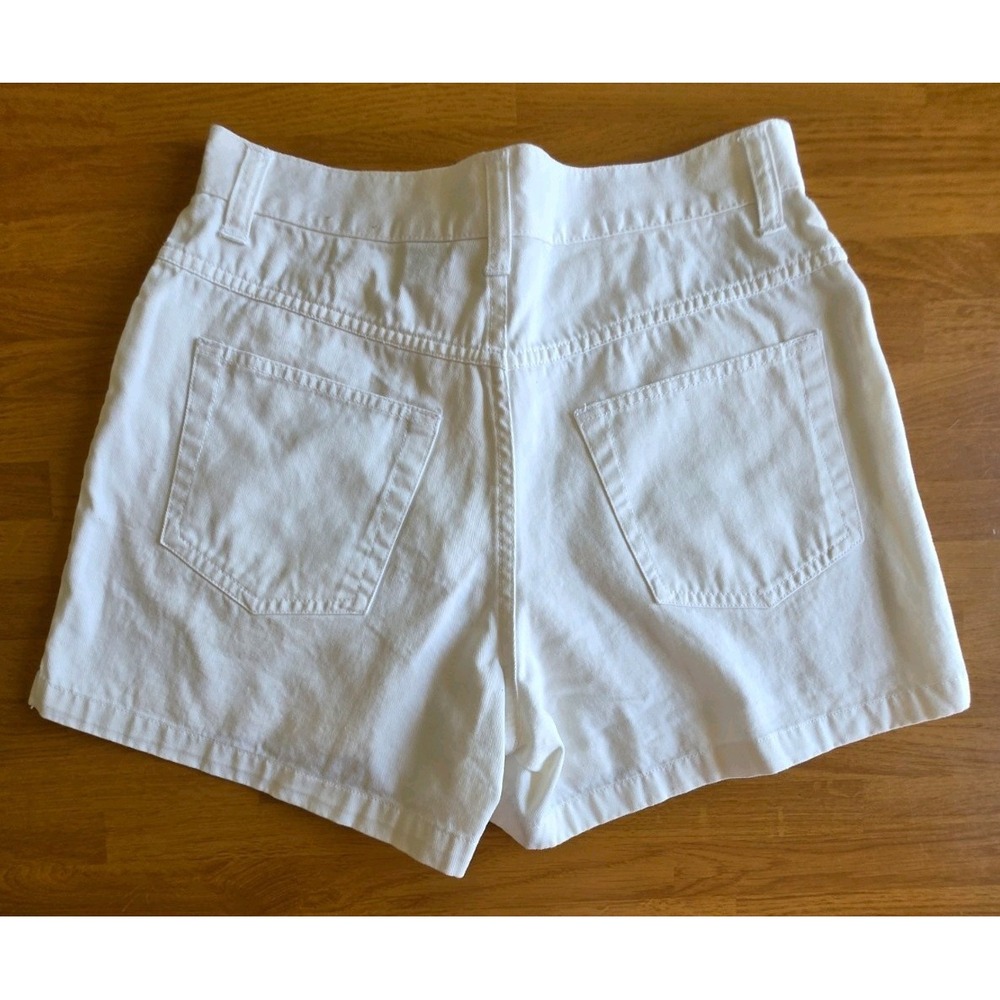 North Crest Womens White High Waisted Cotton Denim Shorts Size 4 100% Cotton - Picture 5 of 5